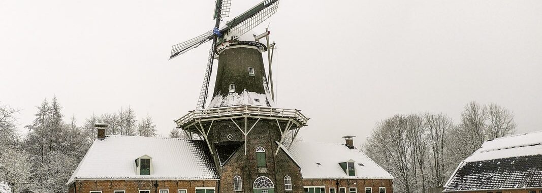 Olieslaan.nl - Olie- en Korenmolen Woldzigt in de sneeuw